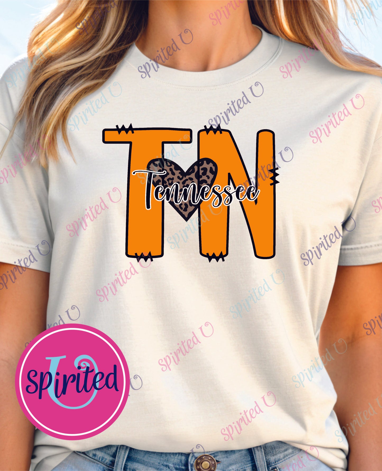 Tennessee T-Shirt with Animal Print Heart – Bella Canvas